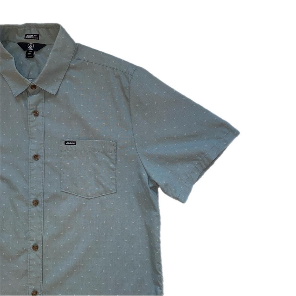 Volcom Gray Dot Pattern Casual Shirt - Picture 4 of 7